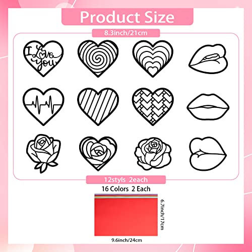 ahandmaker-self-adhesive-stickers-kit-suncatcher-24-pcs-saint-valentin-c-ur image 7