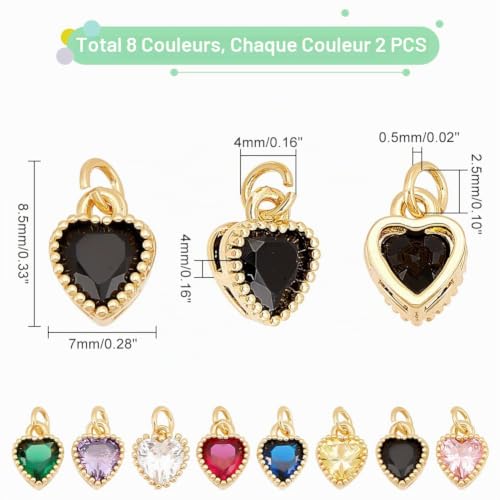ahandmaker-pendant-pendentifs-c-ur-zircon-plaqu-or-lot-16 image 8