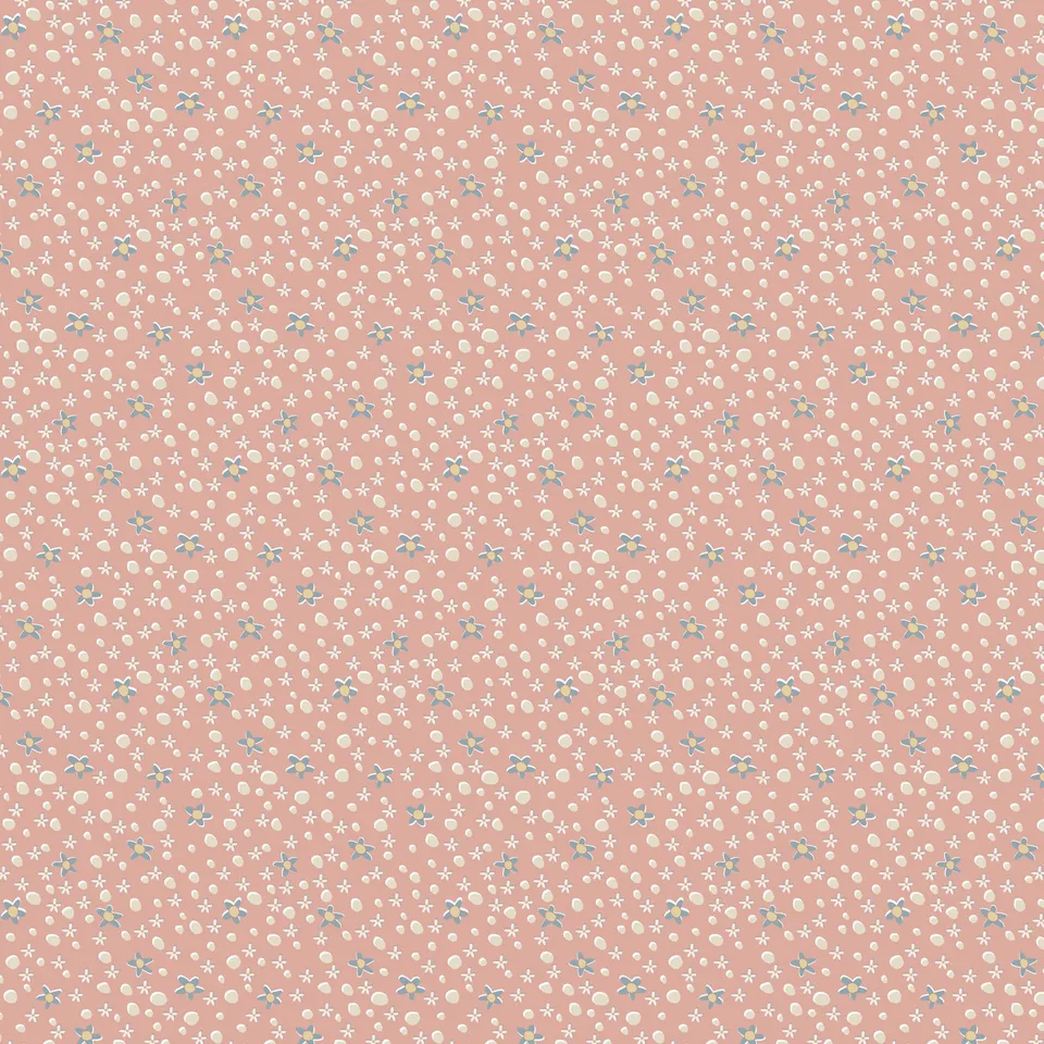 anni-downs-slow-and-steady-dv7428-tissu-coton-rose-daisy-spot image 1
