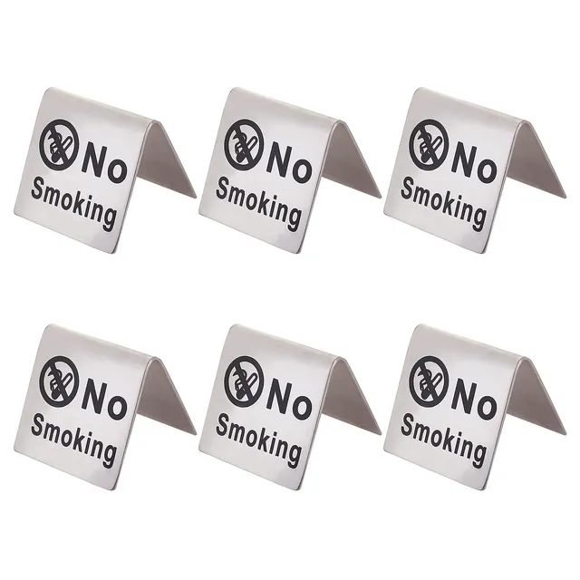 ahandmaker-panneau-interdiction-de-fumer-inox-restaurant image 1