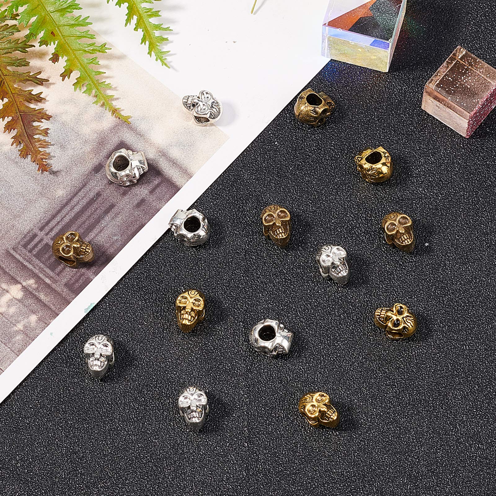 ahandmaker-perles-cr-ne-alliage-antique-lot-60-perles-halloween image 4