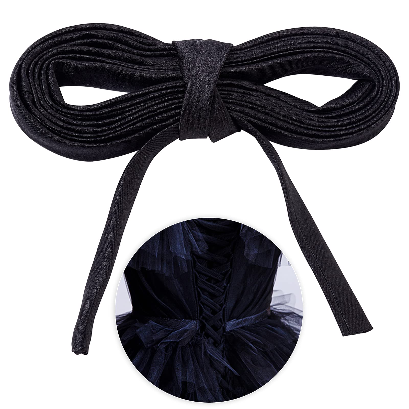 ahandmaker-wedding-supplies-lacet-robe-mari-e-noir-3-5-m image 1
