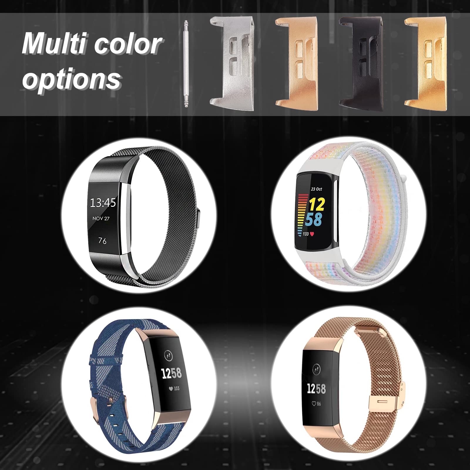 ahandmaker-adaptateur-bracelet-montre-acier-23mm-8-pi-ces-4-couleurs image 3