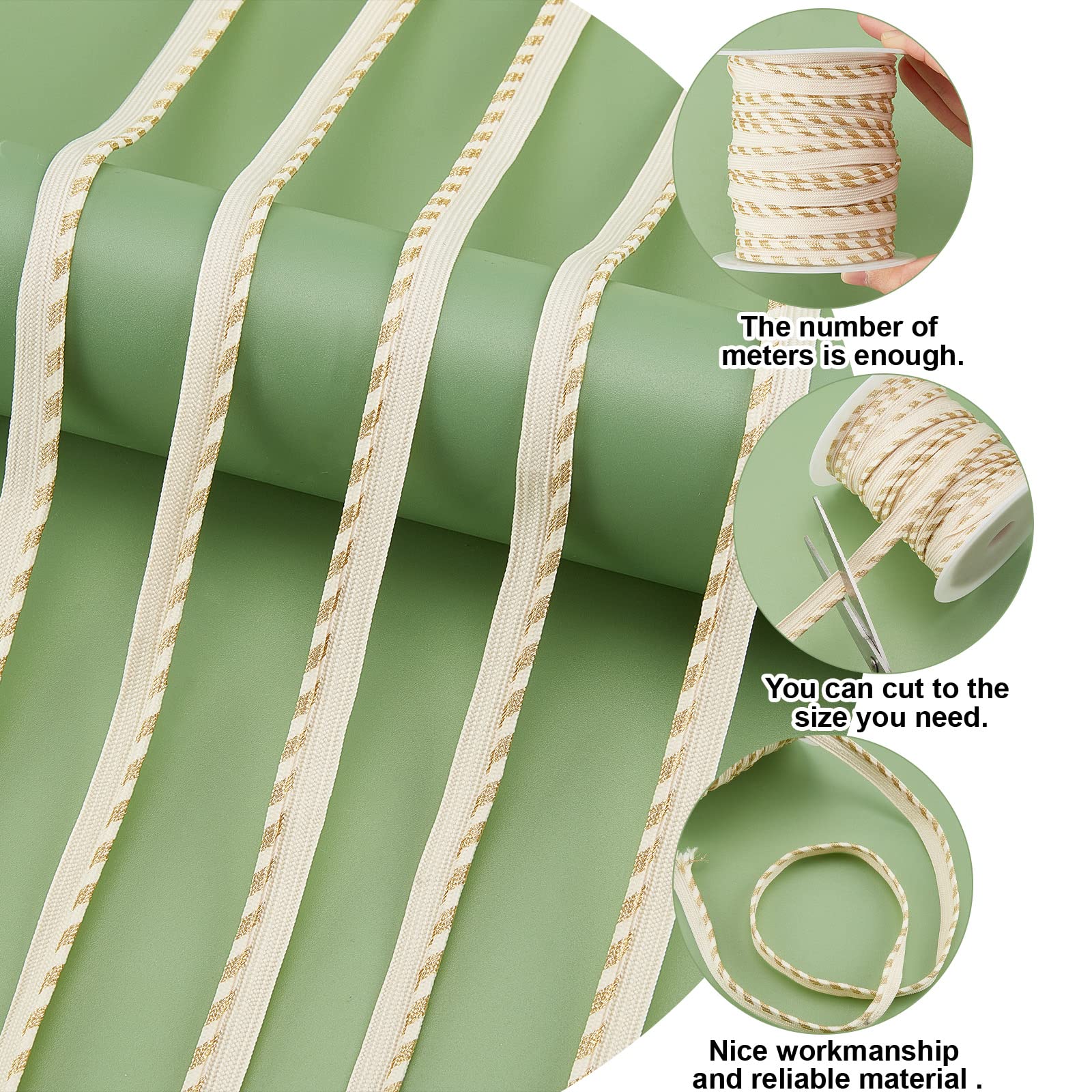 ahandmaker-chain-trim-passepoil-blanc-dor-9-mm-22-86-m image 4