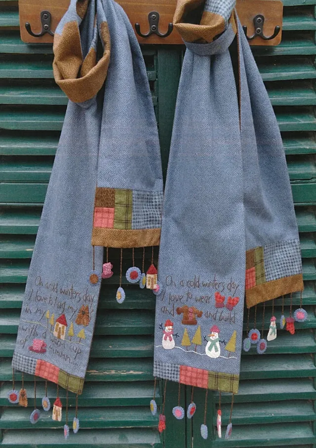 anni-downs-sewing-cold-winter-scarves-patron-charpe-laine image 1
