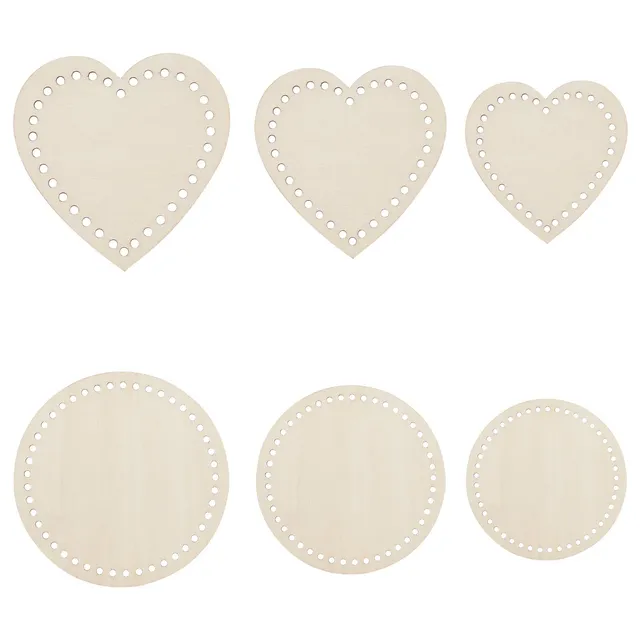 ahandmaker-fond-de-panier-bois-rond-et-c-ur-12-pi-ces image 1
