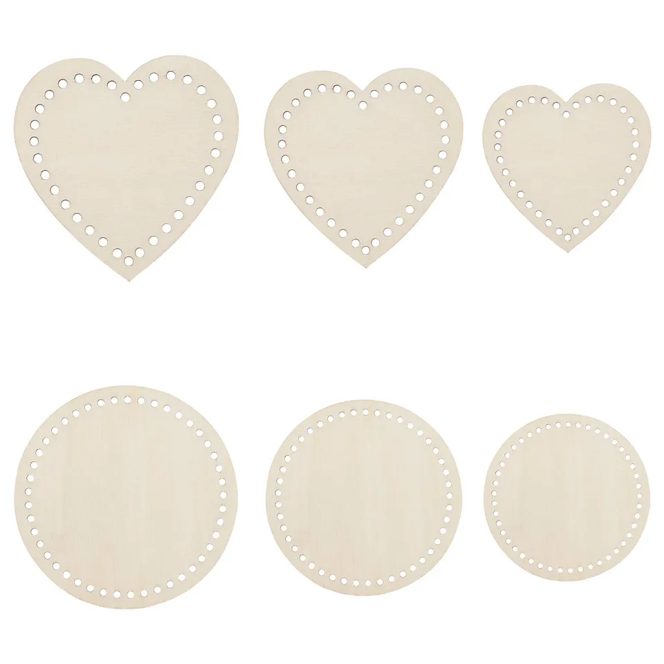 ahandmaker-fond-de-panier-bois-rond-et-c-ur-12-pi-ces image 1