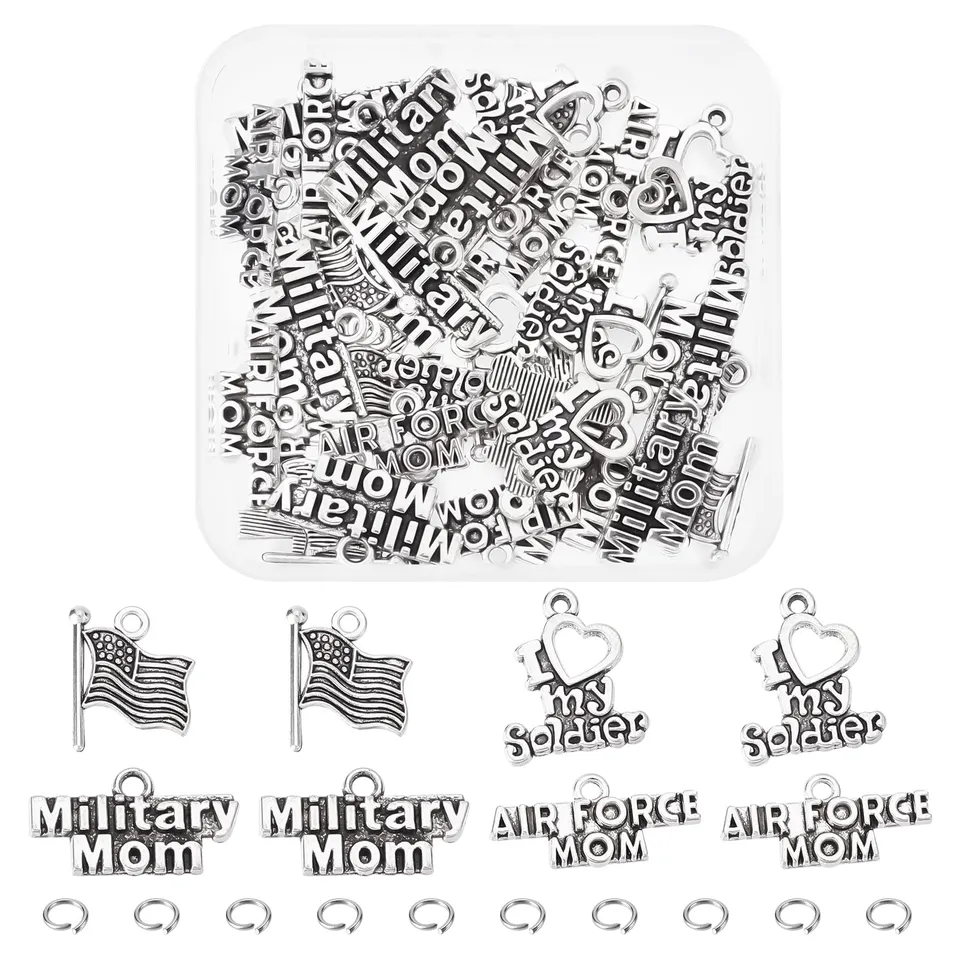 ahandmaker-pendant-breloques-militaire-maman-100-pi-ces image 1