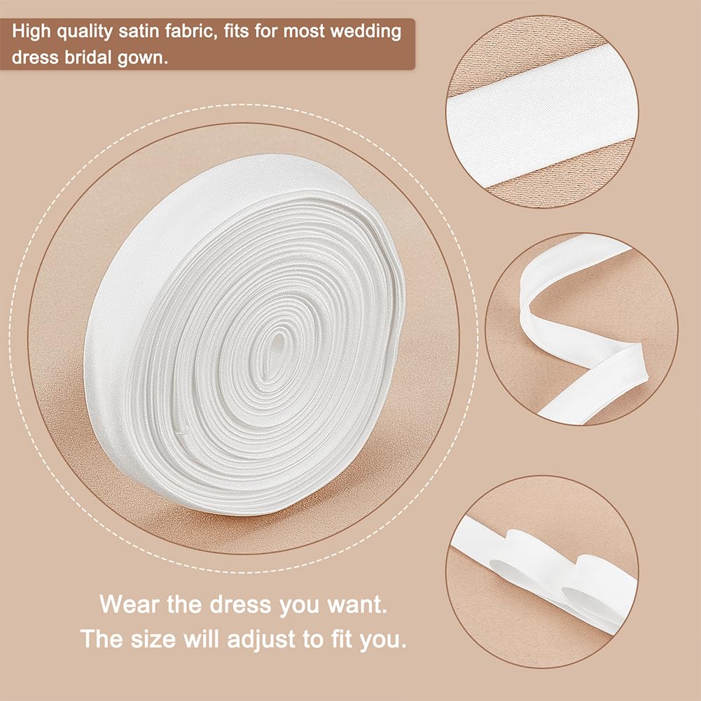 ahandmaker-wedding-ruban-satin-coton-blanc-la-age-robe-3-5-m image 5