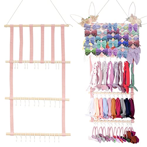 ahandmaker-household-porte-bandeau-organisateur-cheveux-30-crochets-rose image 8