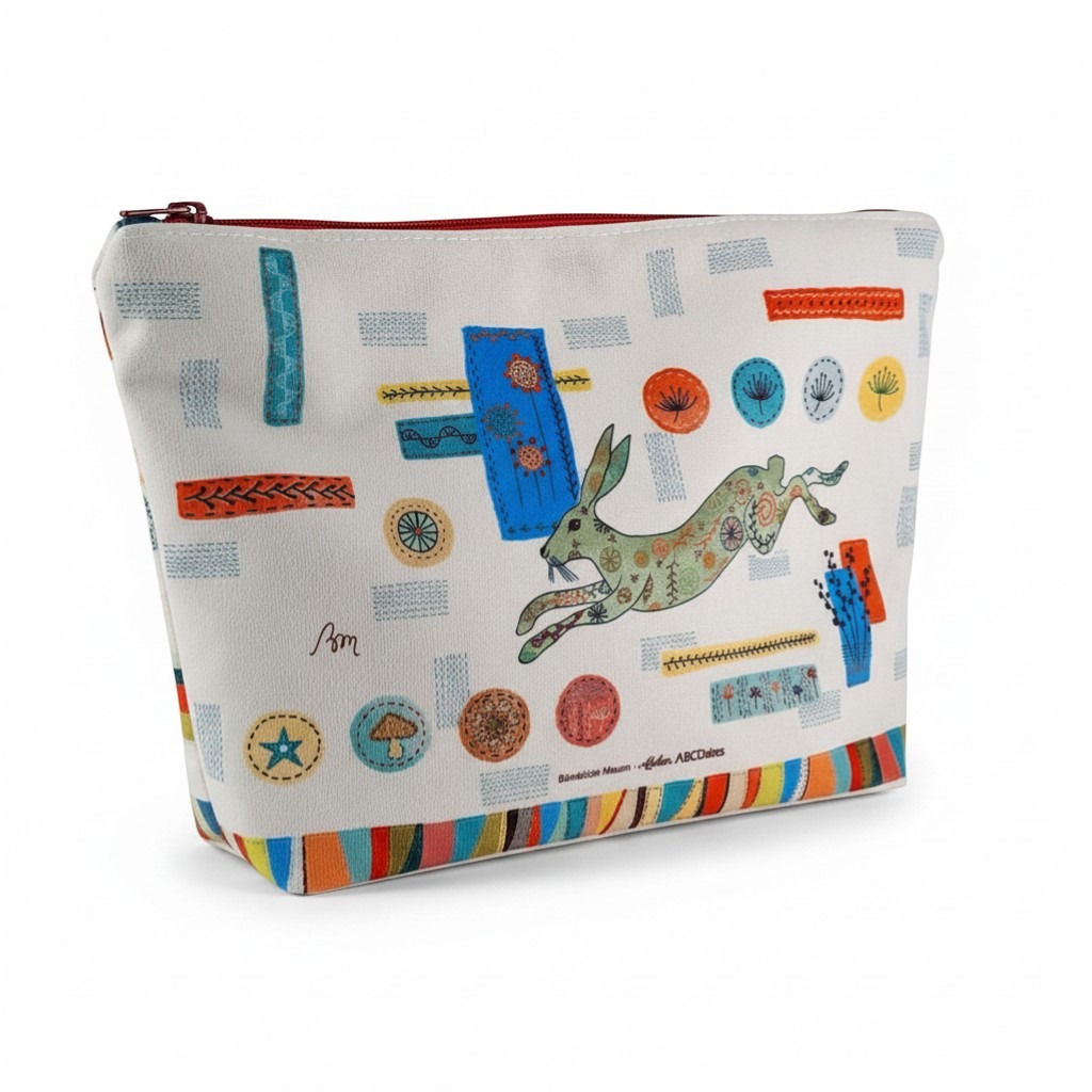 atelier-des-abcdaires-kit-couture-grande-pochette-lapins-folk-blanc-velours image 2