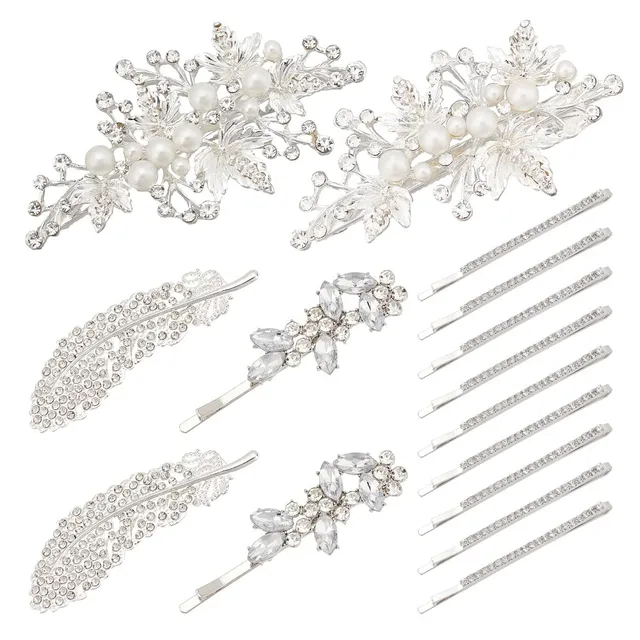 ahandmaker-wedding-supplies-14-pingles-cheveux-mari-e-strass-fleur image 1
