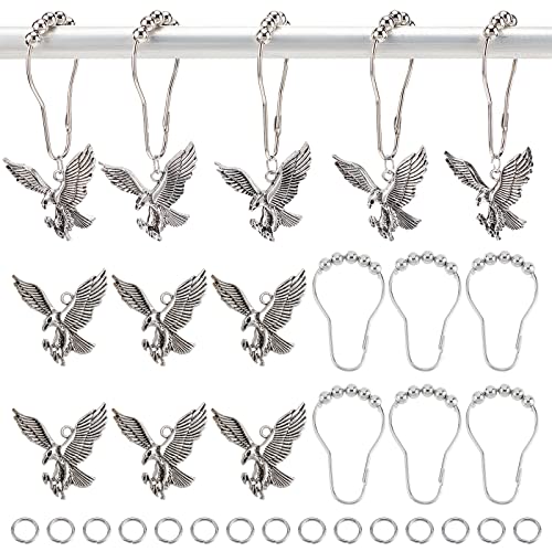 ahandmaker-crochets-rideau-douche-aigle-argent-antique-x12 image 8