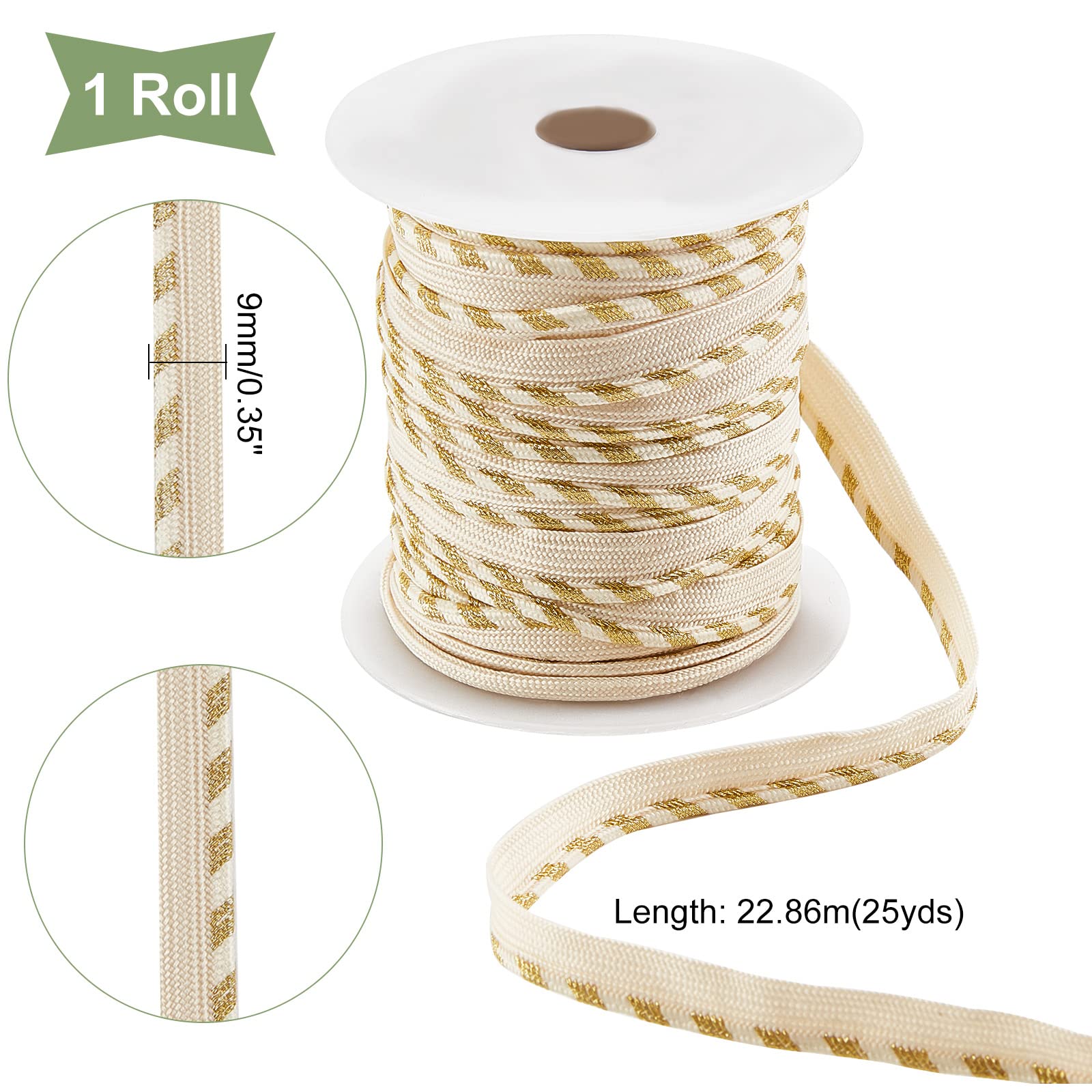 ahandmaker-chain-trim-passepoil-blanc-dor-9-mm-22-86-m image 2