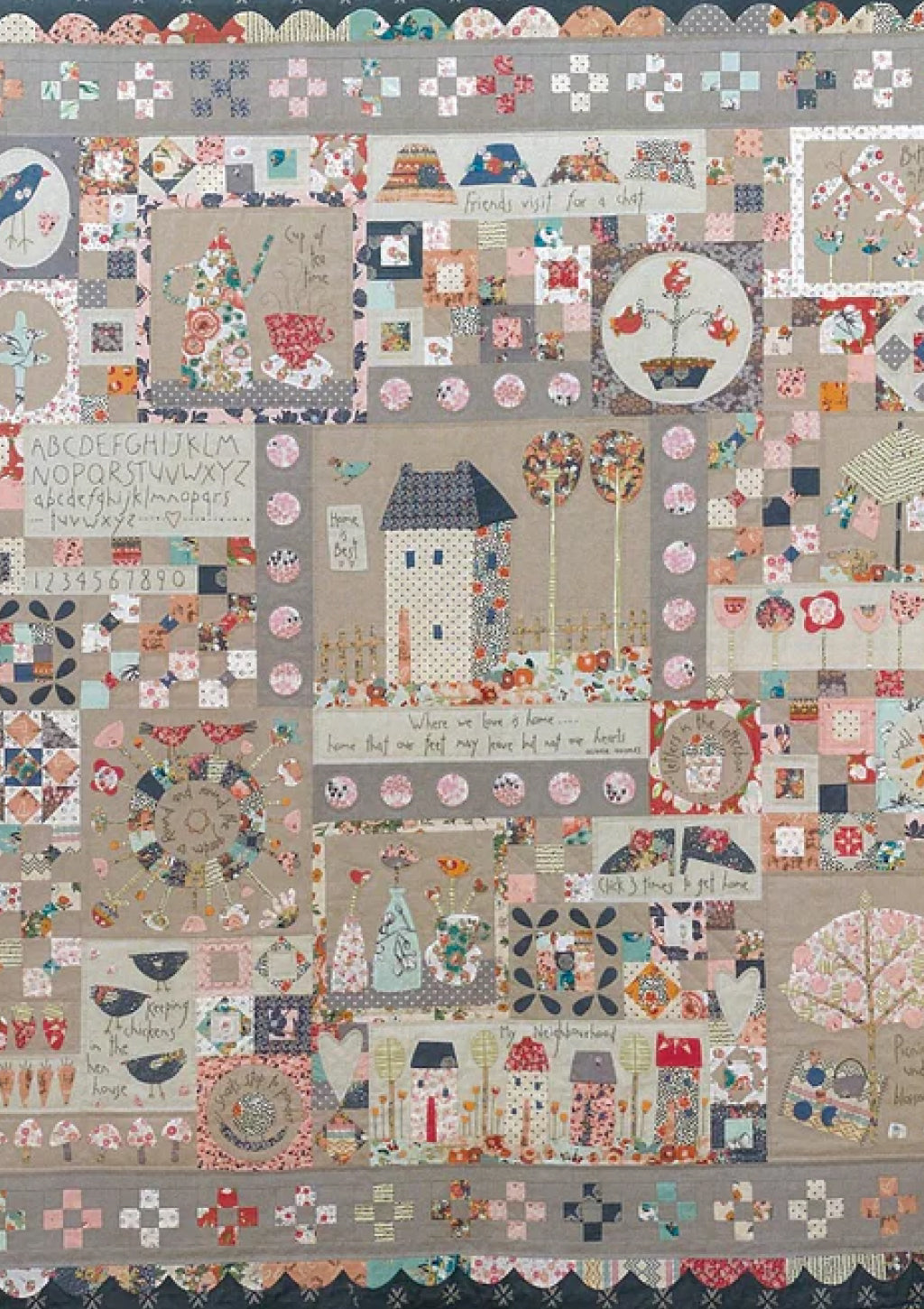 anni-downs-where-we-love-is-home-patron-quilt-176-cm image 1