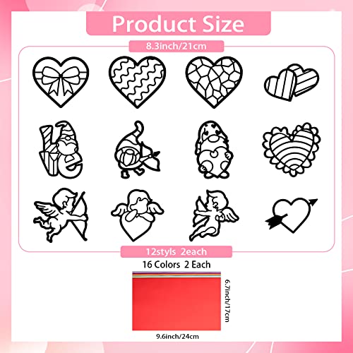 ahandmaker-suncatcher-saint-valentin-autocollant-vitrail-coeur-lot-24 image 7