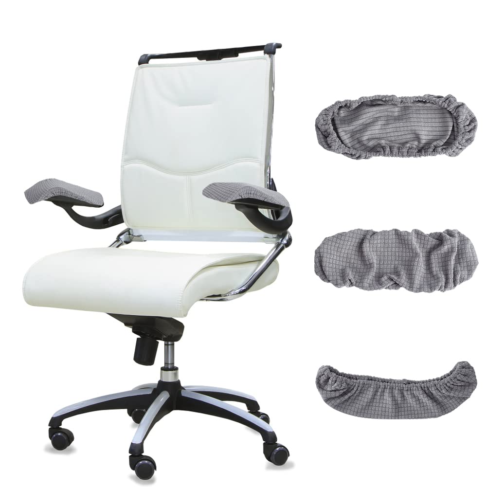 ahandmaker-office-housse-accoudoir-chaise-bureau-grise-2-paires image 4