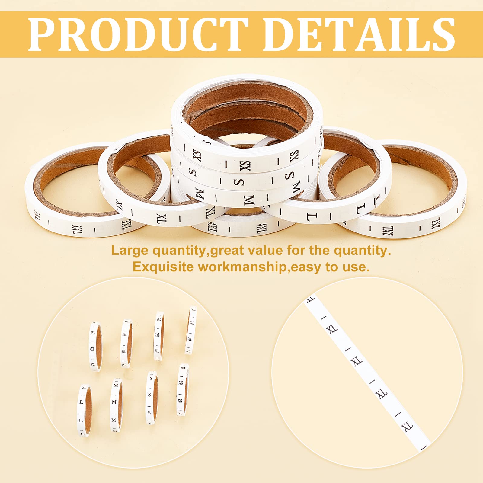 ahandmaker-button-rhinestone-tiquettes-taille-v-tements-blanc-2240-pi-ces image 3