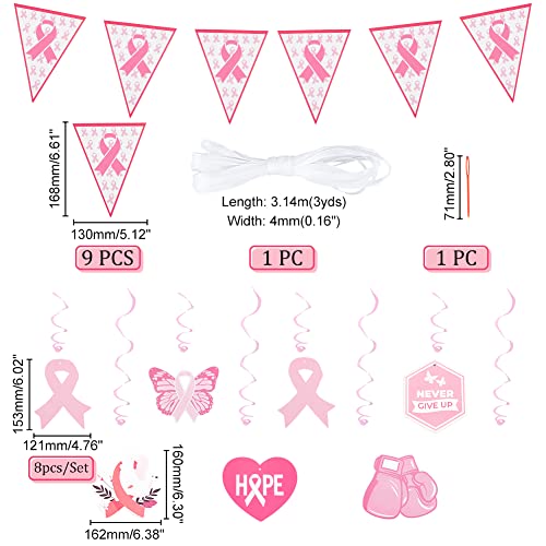 ahandmaker-d-co-ruban-rose-cancer-sein-banni-re-17-pi-ces image 8