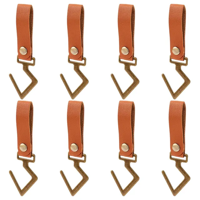 ahandmaker-sangle-cuir-suspension-crochet-camping-8-pcs-marron image 1