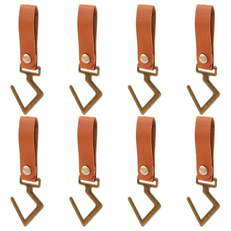 ahandmaker-sangle-cuir-suspension-crochet-camping-8-pcs-marron image 1