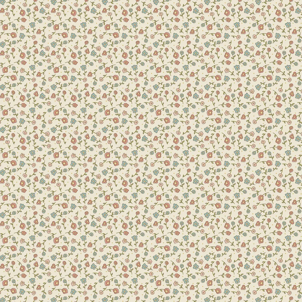 anni-downs-appleby-farm-dv7737-tissu-coton-fleurs-cr-me-25-cm image 1