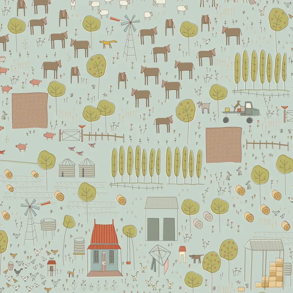 anni-downs-appleby-farm-dv7732-tissu-coton-sc-ne-ferme-bleu image 1