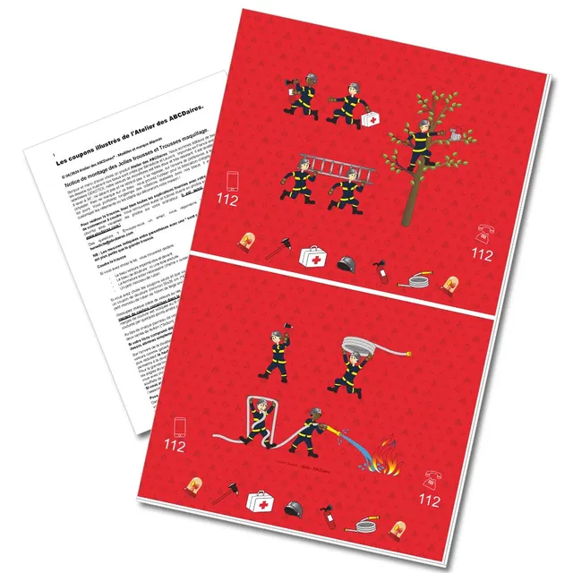 atelier-des-abcdaires-coupon-junior-tissu-velours-pompiers-l image 1