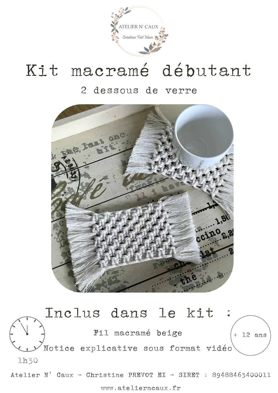 atelier-n-caux-kit-macram-d-butant-dessous-de-verre-x2 image 1