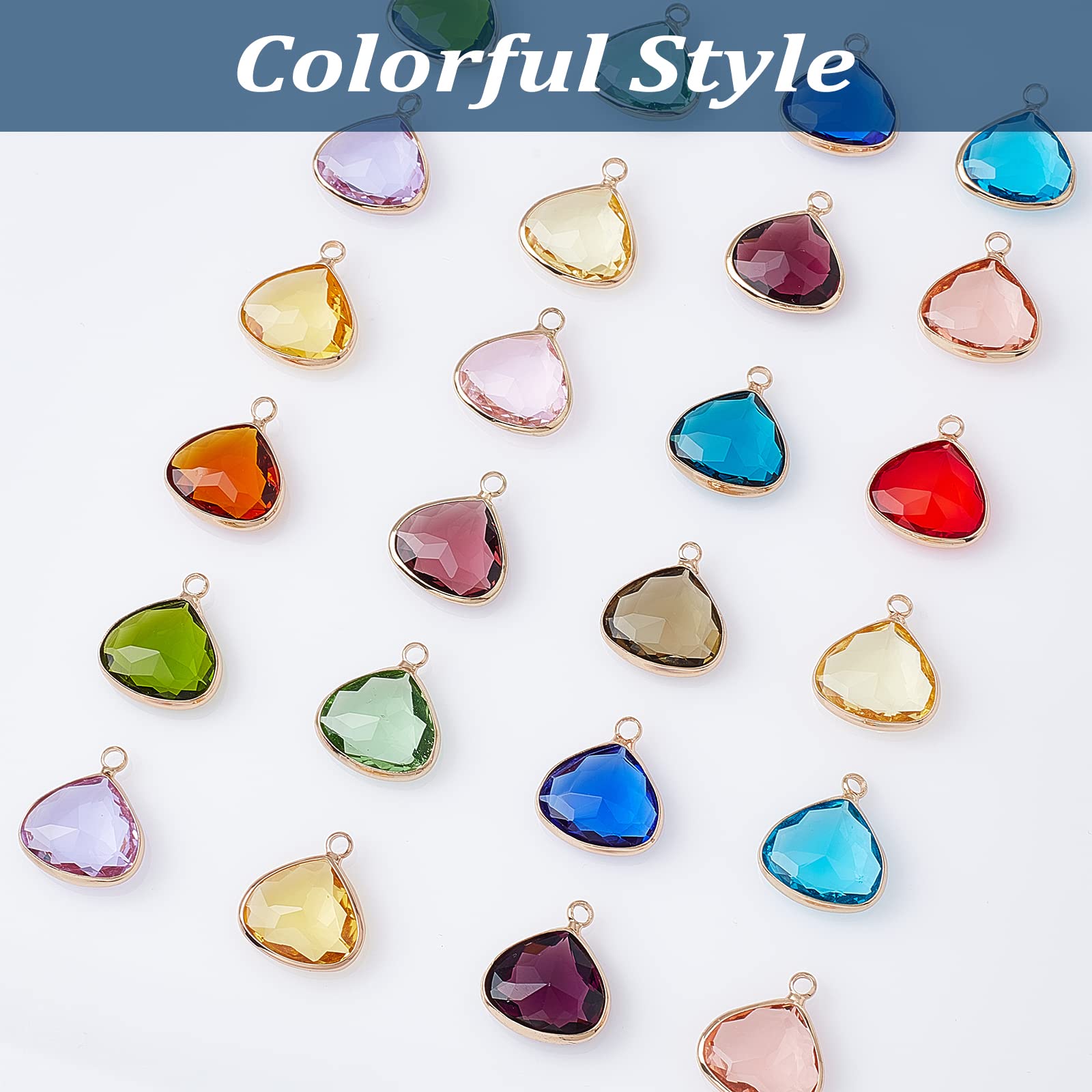 ahandmaker-pendentif-goutte-eau-perle-verre-28-pi-ces-14-couleurs image 4