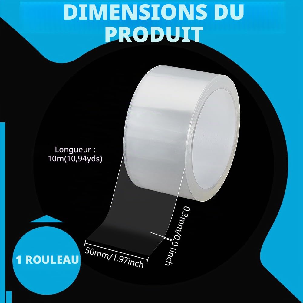 ahandmaker-office-study-ruban-r-paration-livre-10-m-transparent image 2