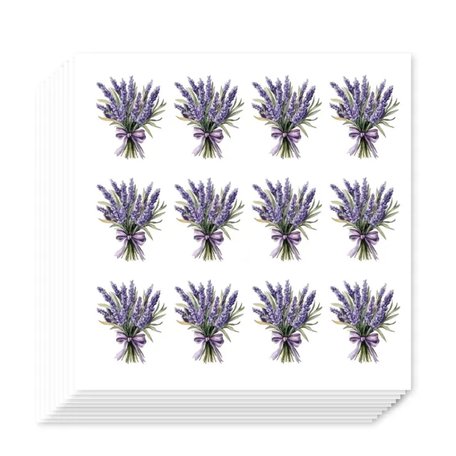 ahandmaker-stickers-lot-240-autocollants-lavande-bouquet image 1