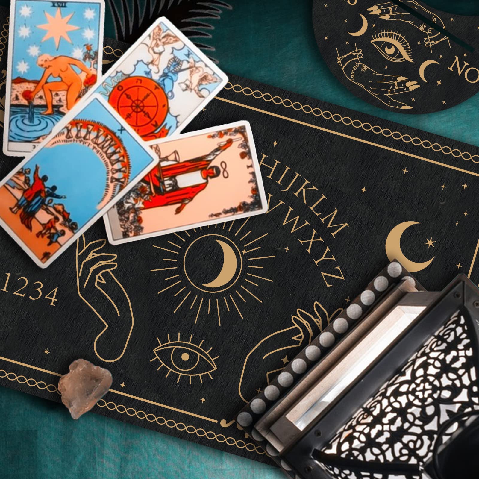 ahandmaker-planche-esprit-ouija-bois-noir-divination-main-soleil image 6