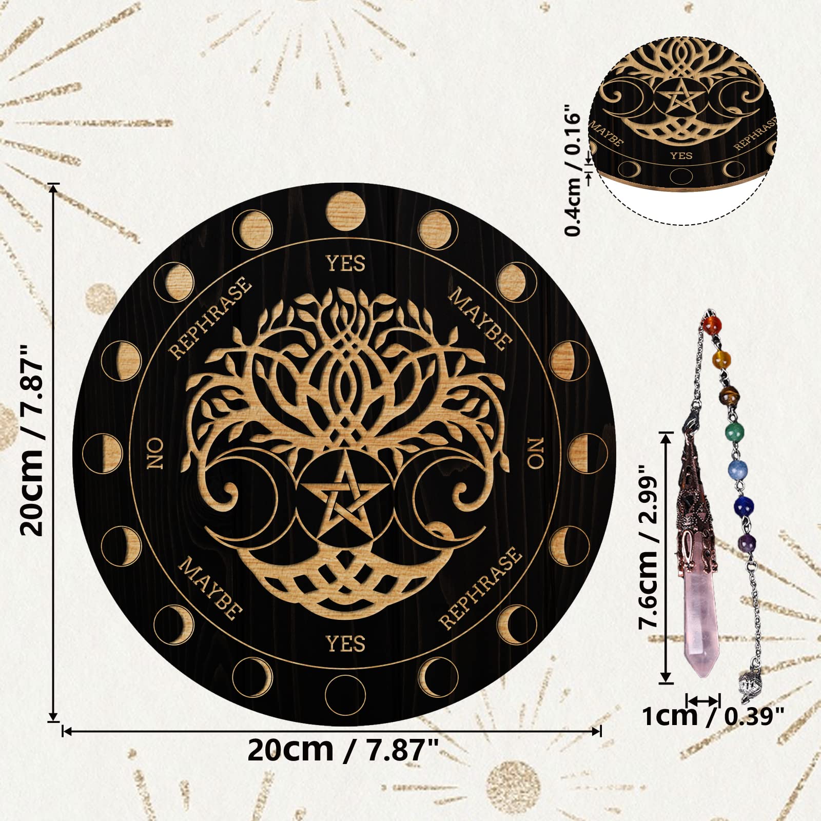 ahandmaker-style-4-planche-pendule-arbre-de-vie-bois image 2