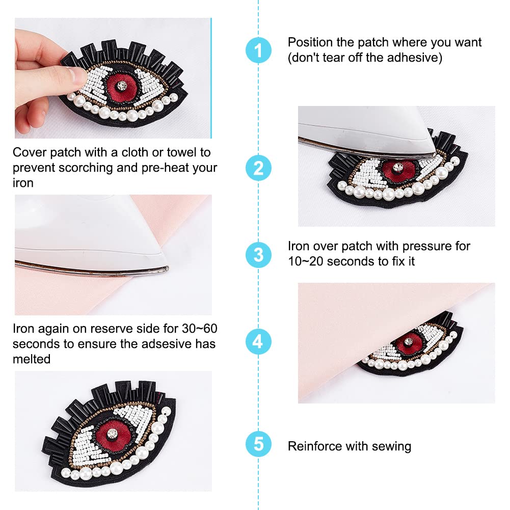 ahandmaker-applique-patch-6-patchs-il-perl-paillet image 3