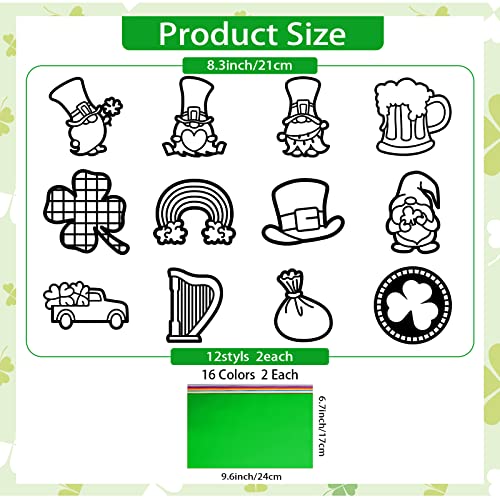 ahandmaker-self-adhesive-stickers-attrape-soleil-saint-patrick-24-pcs image 7