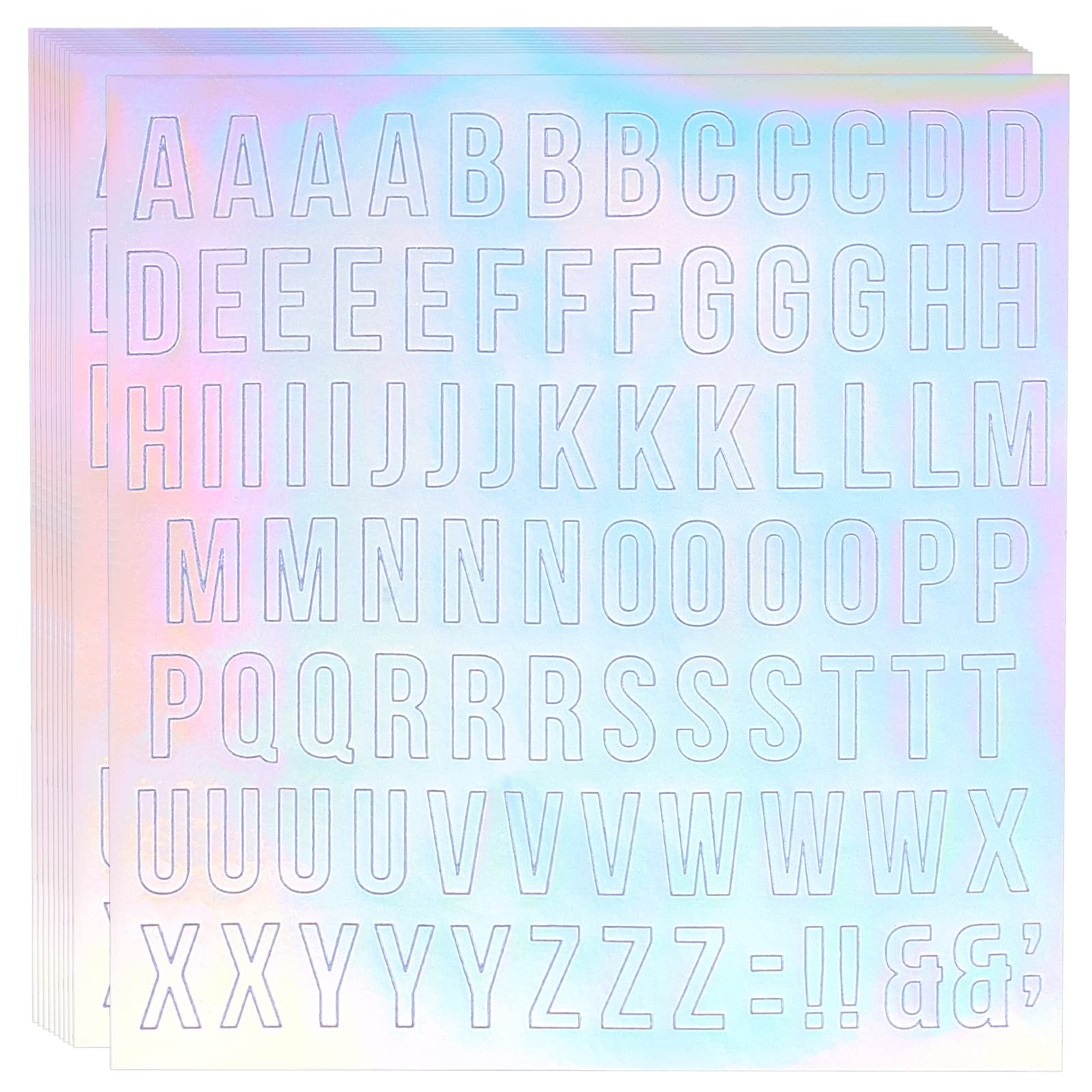 ahandmaker-self-adhesive-stickers-autocollants-lettres-laser-24-feuilles image 1