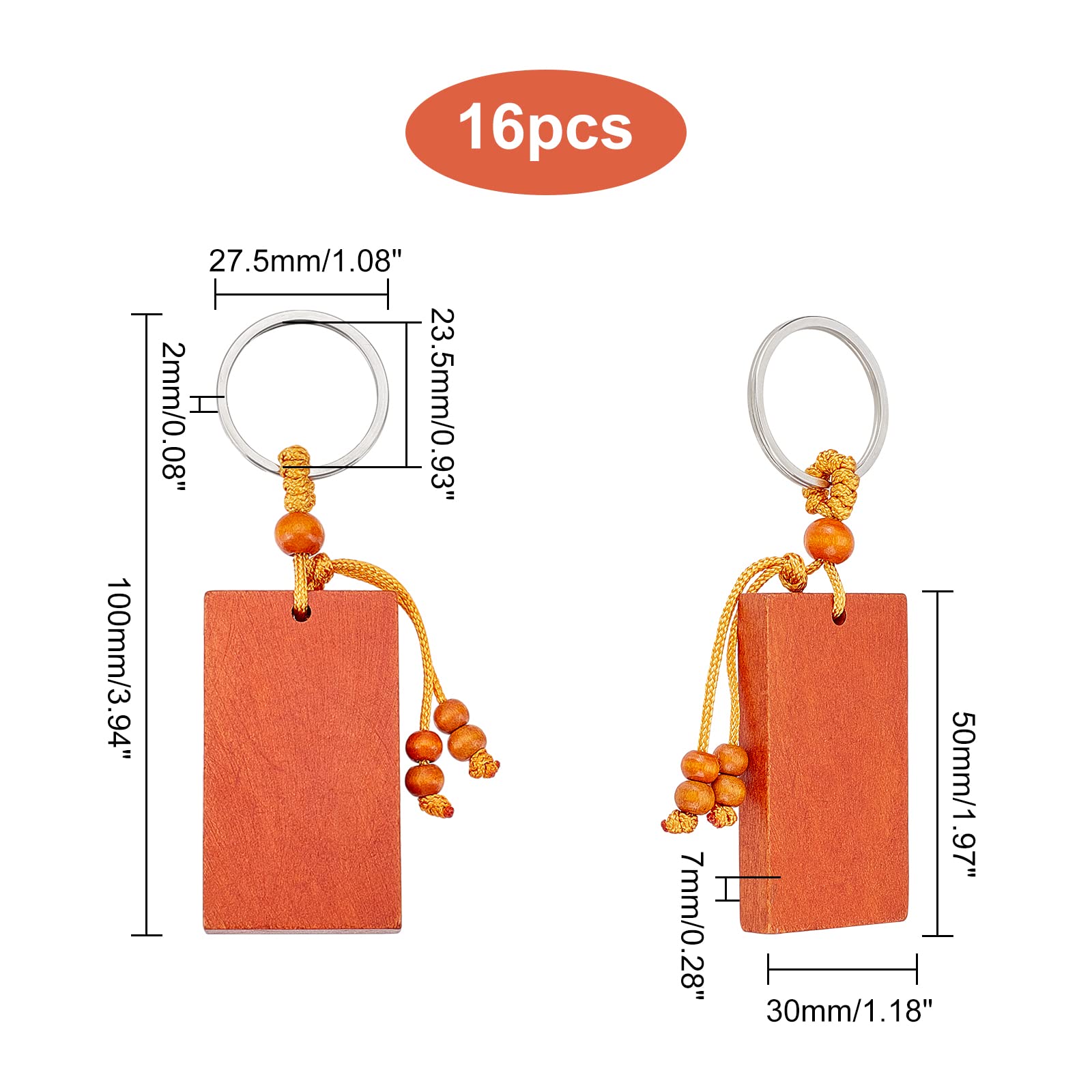 ahandmaker-keychain-16-porte-cl-s-bois-rectangle-graver image 2