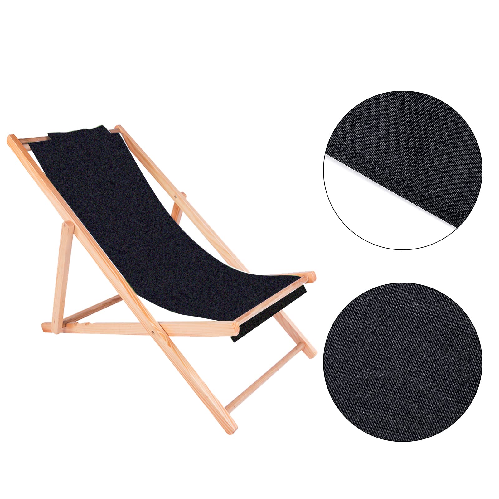 ahandmaker-household-toile-chaise-plage-noire-113-5-cm image 4