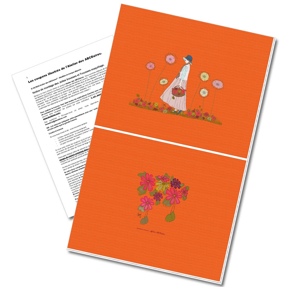 atelier-des-abcdaires-coupon-l-cueillette-orange-velours-trousse image 1