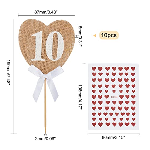 ahandmaker-wedding-supplies-num-ros-table-mariage-c-ur-jute-1-10 image 8