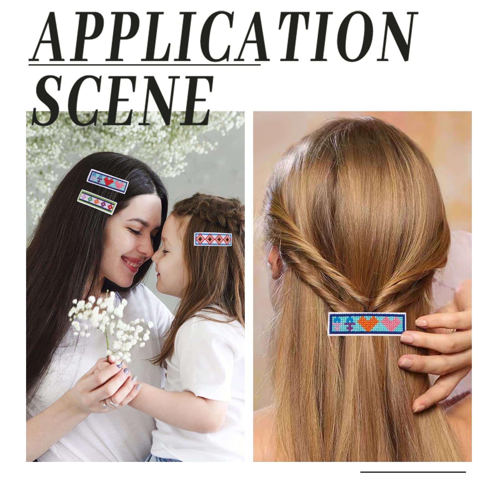 ahandmaker-kit-barrettes-broderie-diy-6-styles-13-couleurs-cheveux image 7