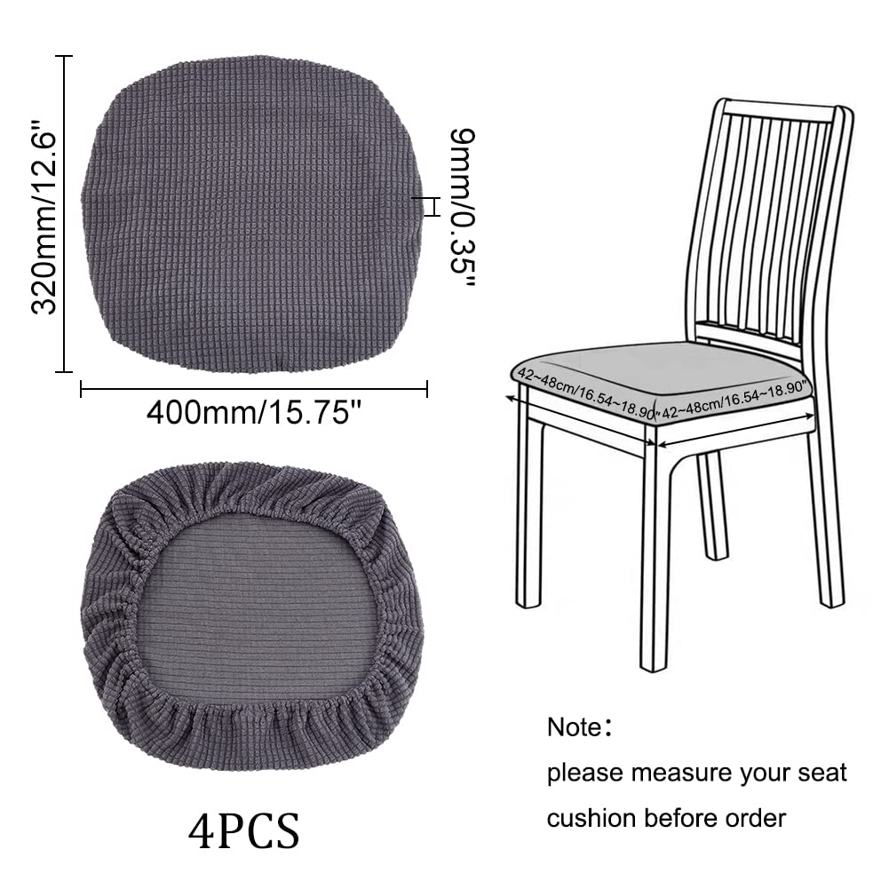 ahandmaker-housse-chaise-salle-manger-extensible-4-pcs-gris-fonc image 2