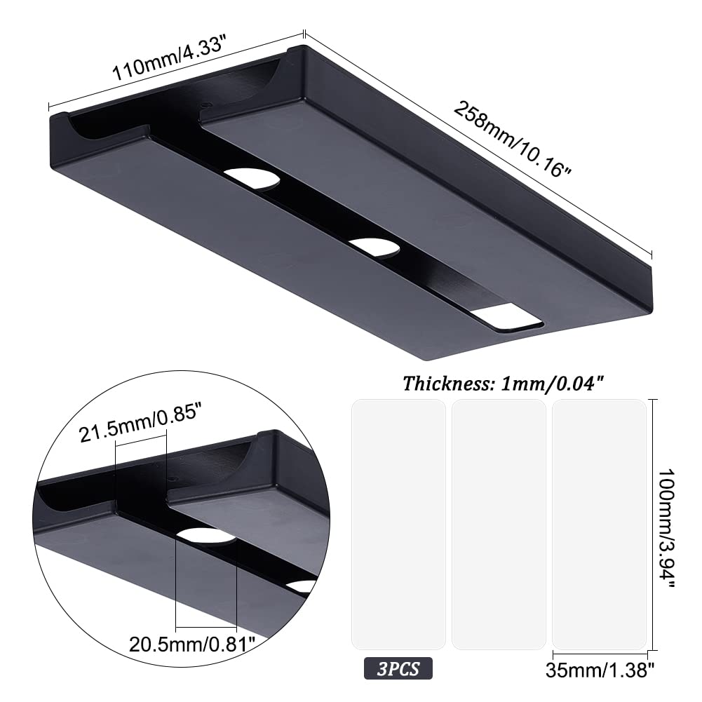ahandmaker-rack-verres-support-suspendu-sous-armoire-noir-4-pack image 2