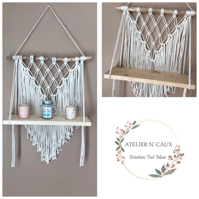 atelier-n-caux-london-tablette-suspendue-macram-beige-40-cm image 1