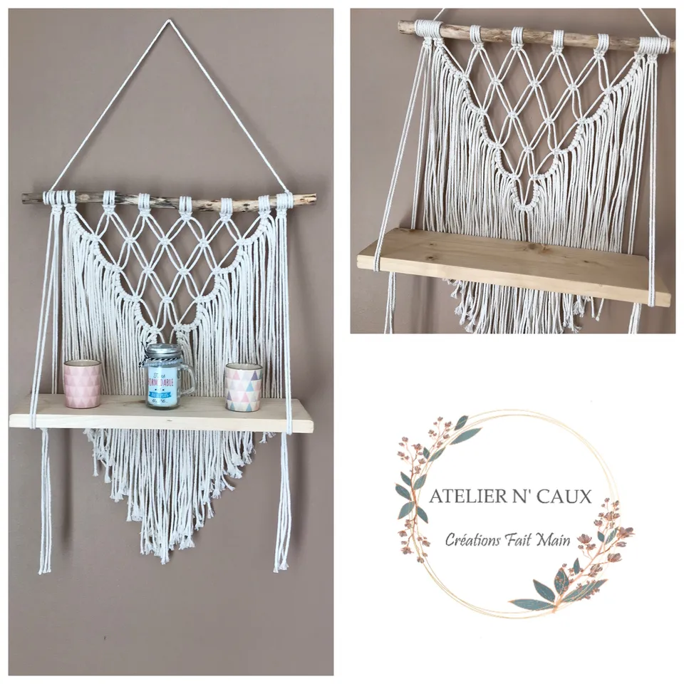 atelier-n-caux-london-tablette-suspendue-macram-beige-40-cm image 1