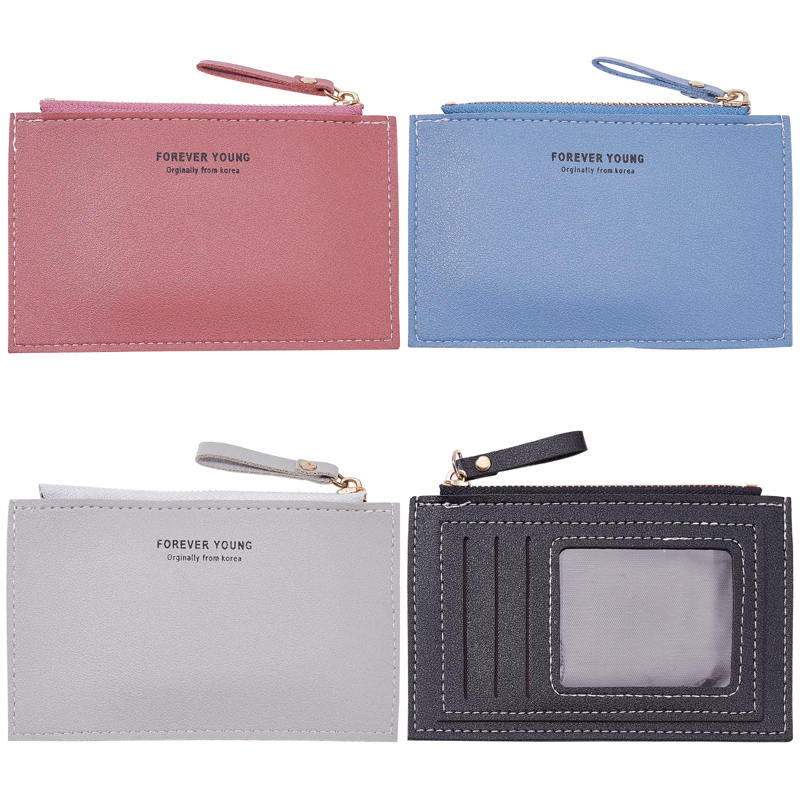 ahandmaker-household-portefeuille-cuir-6pcs-minimaliste-zip image 1