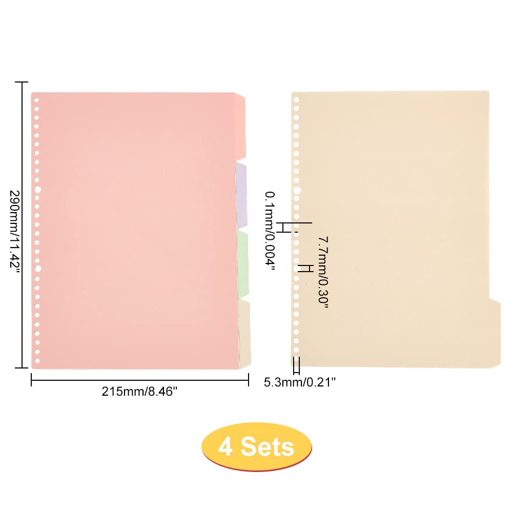ahandmaker-office-study-intercalaire-classeur-plastique-16-pcs-couleurs-claires image 2