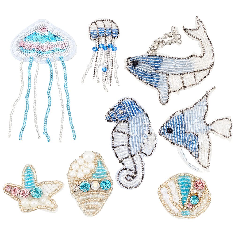ahandmaker-applique-patch-cusson-marin-perl-8-pcs image 1