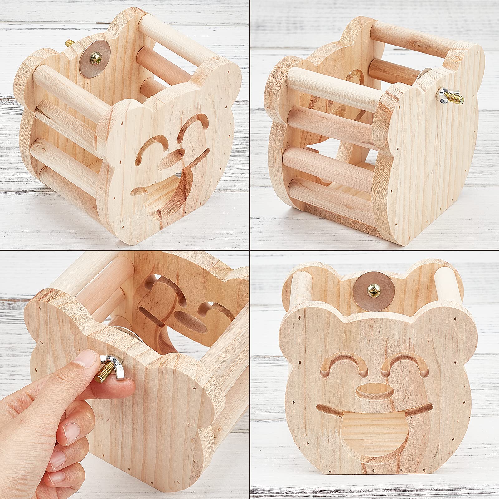 ahandmaker-pet-r-telier-foin-bois-ours-mangeoire-lapin-murale image 4